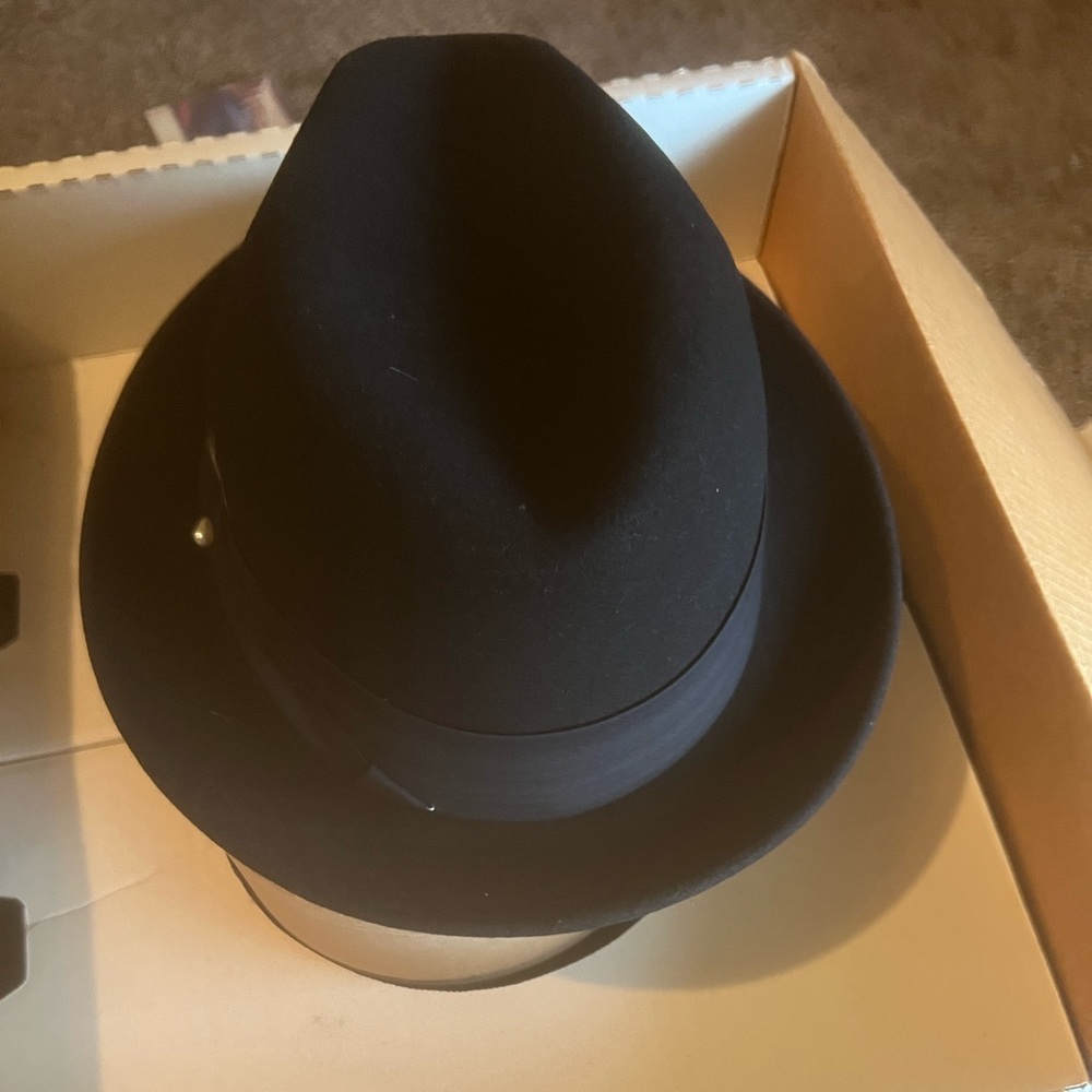 BLACK FRIDAY SALE-Black Men’s (7 1/4-medium) wool hat.
